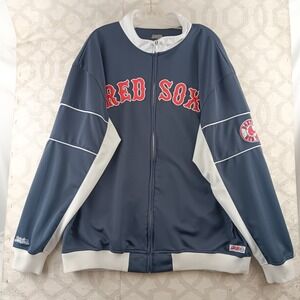 Stitches Boston Red Sox Fleece Jacket‎ Mens Extra Large Blue White Full Zip